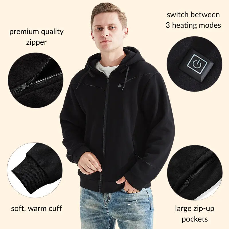 Heated Zip-Up Hoodie