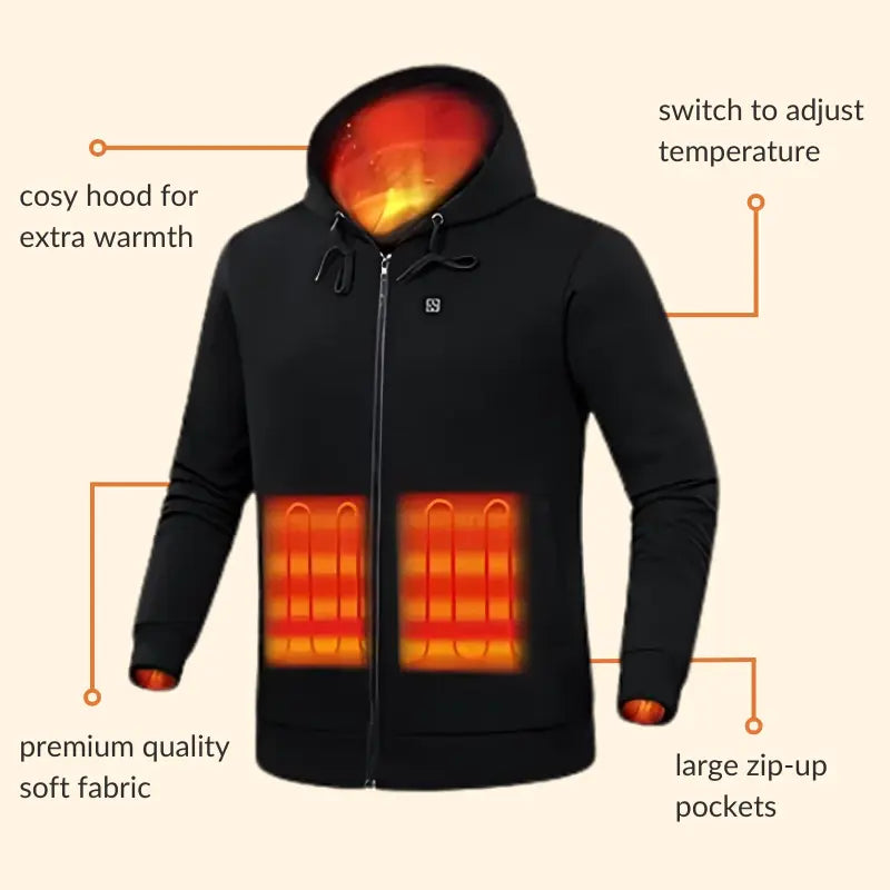 Heated Zip-Up Hoodie